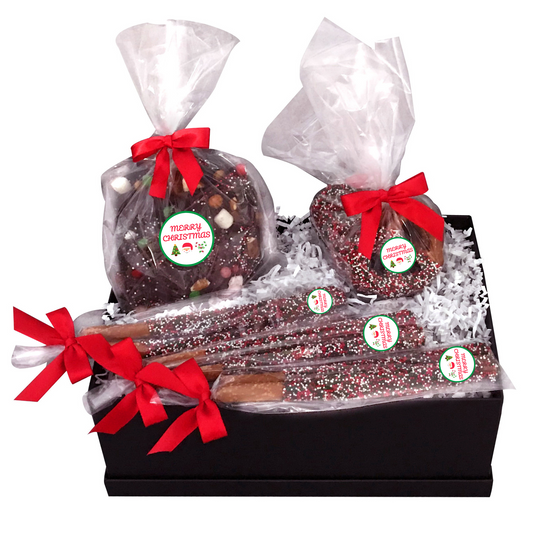 Christmas Chocolate Pretzel Gift Box