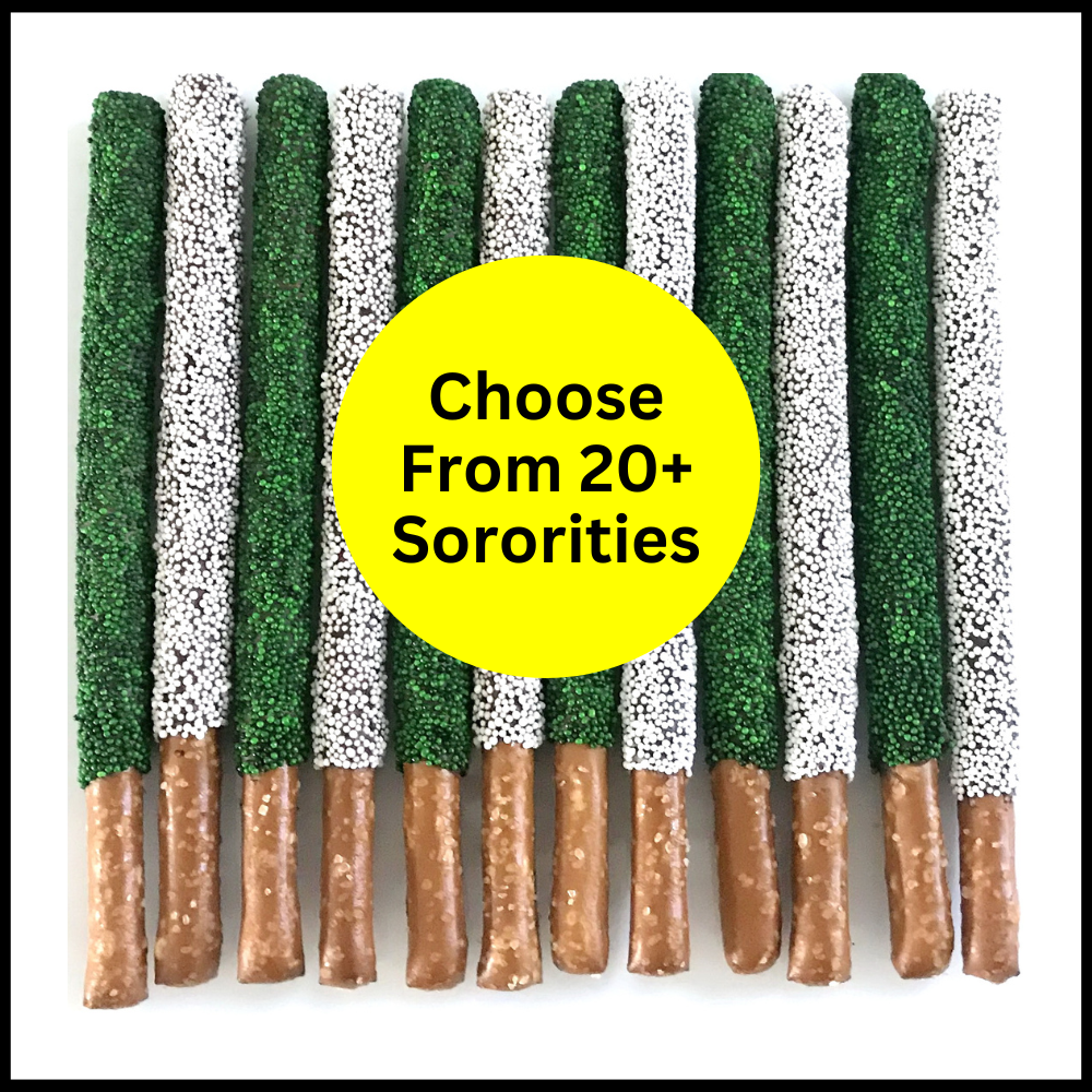 Sorority Chocolate Covered Pretzel Rods