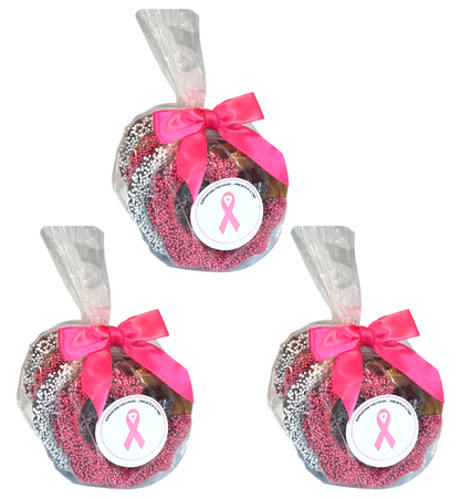 Breast Cancer Awareness Chocolate Jumbo Pretzels
