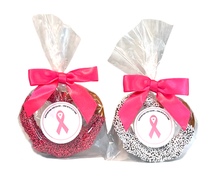 Breast Cancer Awareness Chocolate Jumbo Pretzels