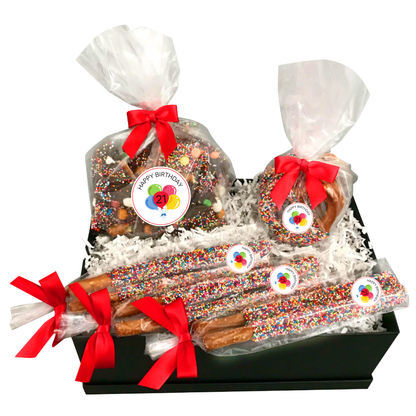 Happy Birthday Chocolate Pretzel Gift Box