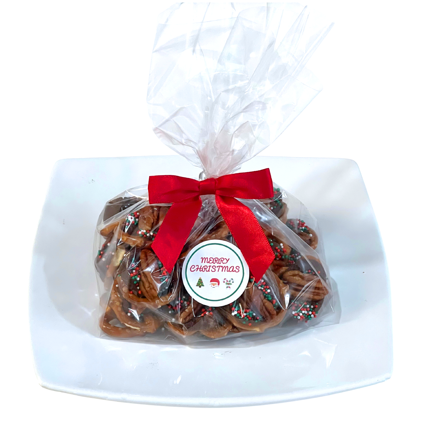 Christmas Mini Pretzel Chocolate Pecan Turtles