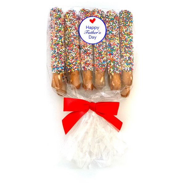 Father's Day Mini Chocolate Covered Pretzel Rods