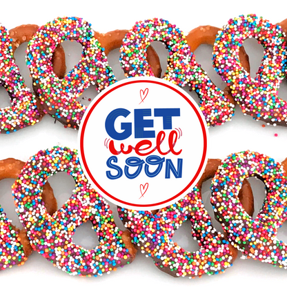 Get Well Chocolate Covered Jumbo Pretzels