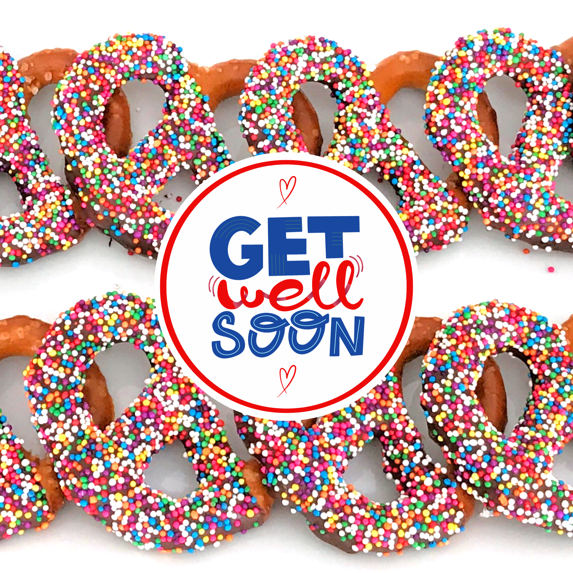 Get Well Chocolate Covered Jumbo Pretzels