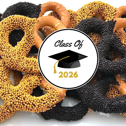 Graduation Chocolate Covered Jumbo Pretzels