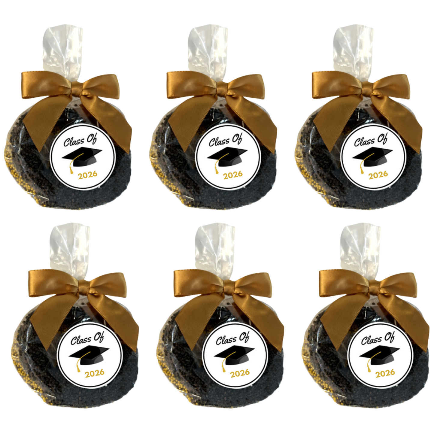 Graduation Chocolate Covered Jumbo Pretzels (Blue & Gold)