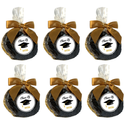 Graduation Chocolate Covered Jumbo Pretzels (Blue & Gold)