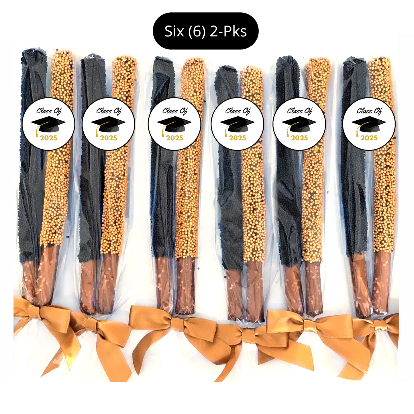 Graduation Chocolate Covered Pretzel Rods