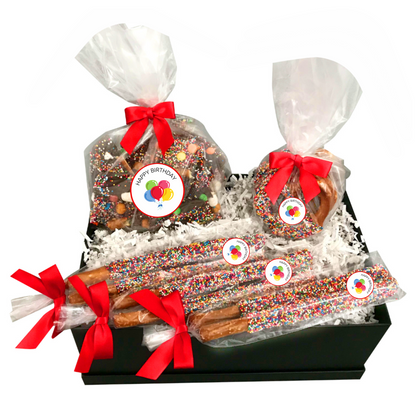 Happy Birthday Chocolate Pretzel Gift Box
