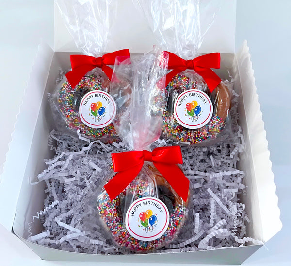 Happy Birthday Chocolate Covered Jumbo Pretzels