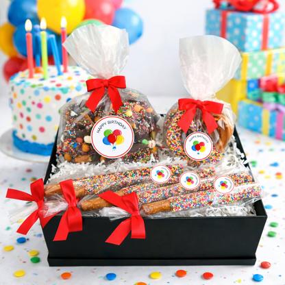 Happy Birthday Chocolate Pretzel Gift Box