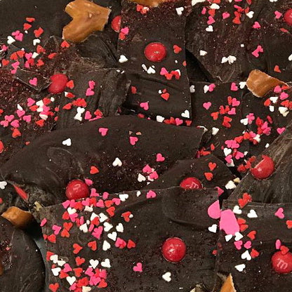 Mother's Day Chocolate Heart Bark