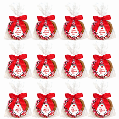 Mother's Day Chocolate Covered Jumbo Pretzels with Heart Sprinkles