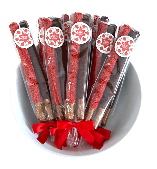 Rosh Hashanah Chocolate Covered Pretzel Rods