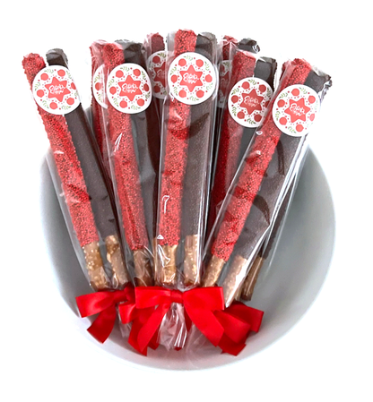 Rosh Hashanah Chocolate Covered Pretzel Rods