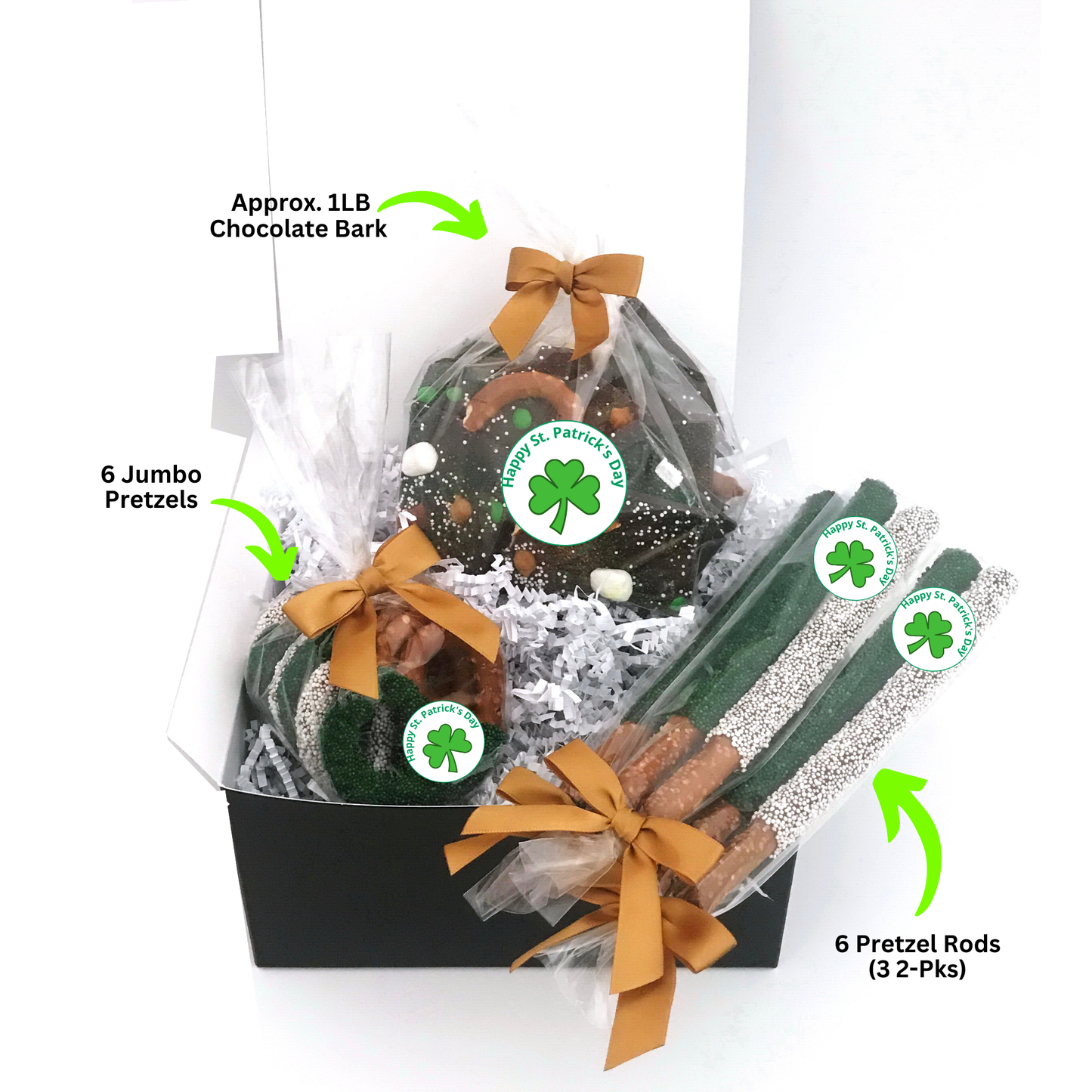 St. Patrick's Day Chocolate Pretzel Gift Box