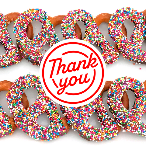 Thank You Chocolate Covered Jumbo Pretzels
