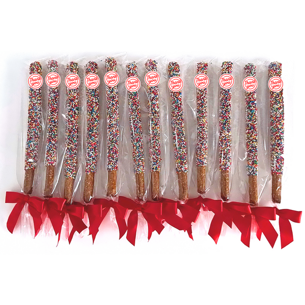 Thank You Chocolate Covered Pretzel Rods