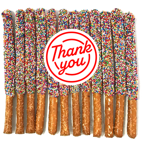 Thank You Chocolate Covered Pretzel Rods