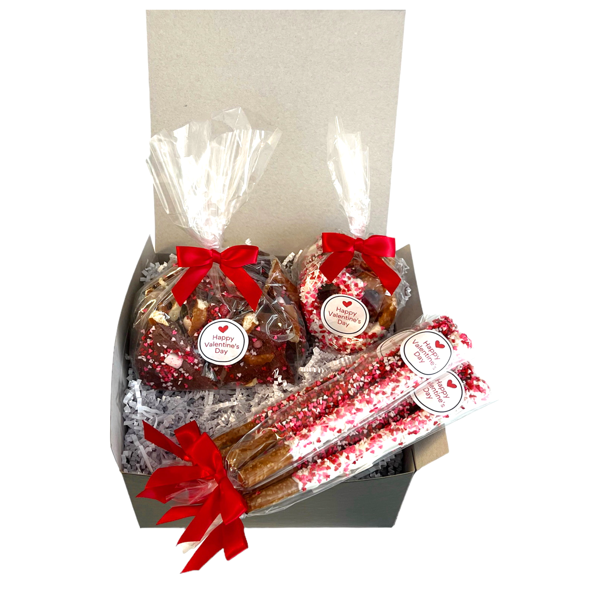 Amazon.com : Valentine's Day Rose Design Heart Shaped Gift Boxes Bundle, 2  Assortments and a Candy Swirl Sticker Accessory, Assorted Chocolate Treats  for Loved Ones, 2 Ounces (Red and Pink) : Grocery