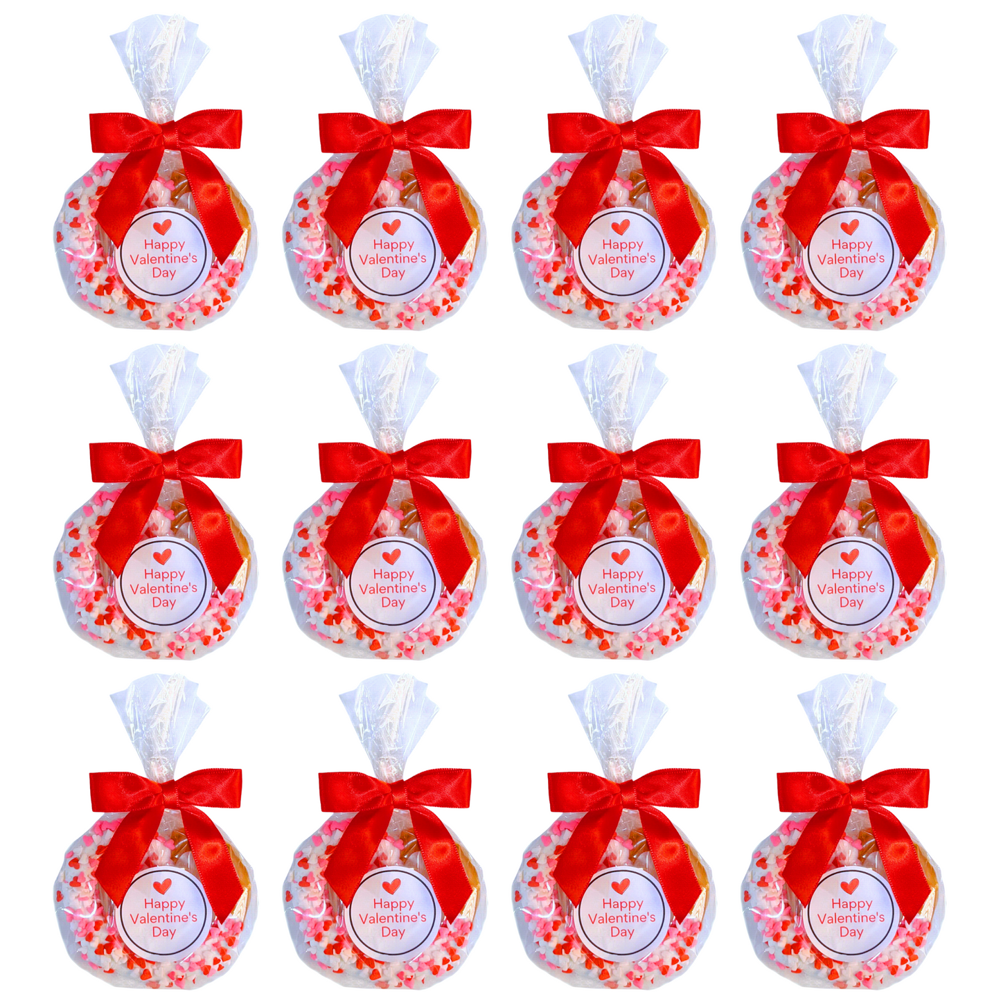 Valentine's Day White Chocolate Covered Jumbo Pretzels