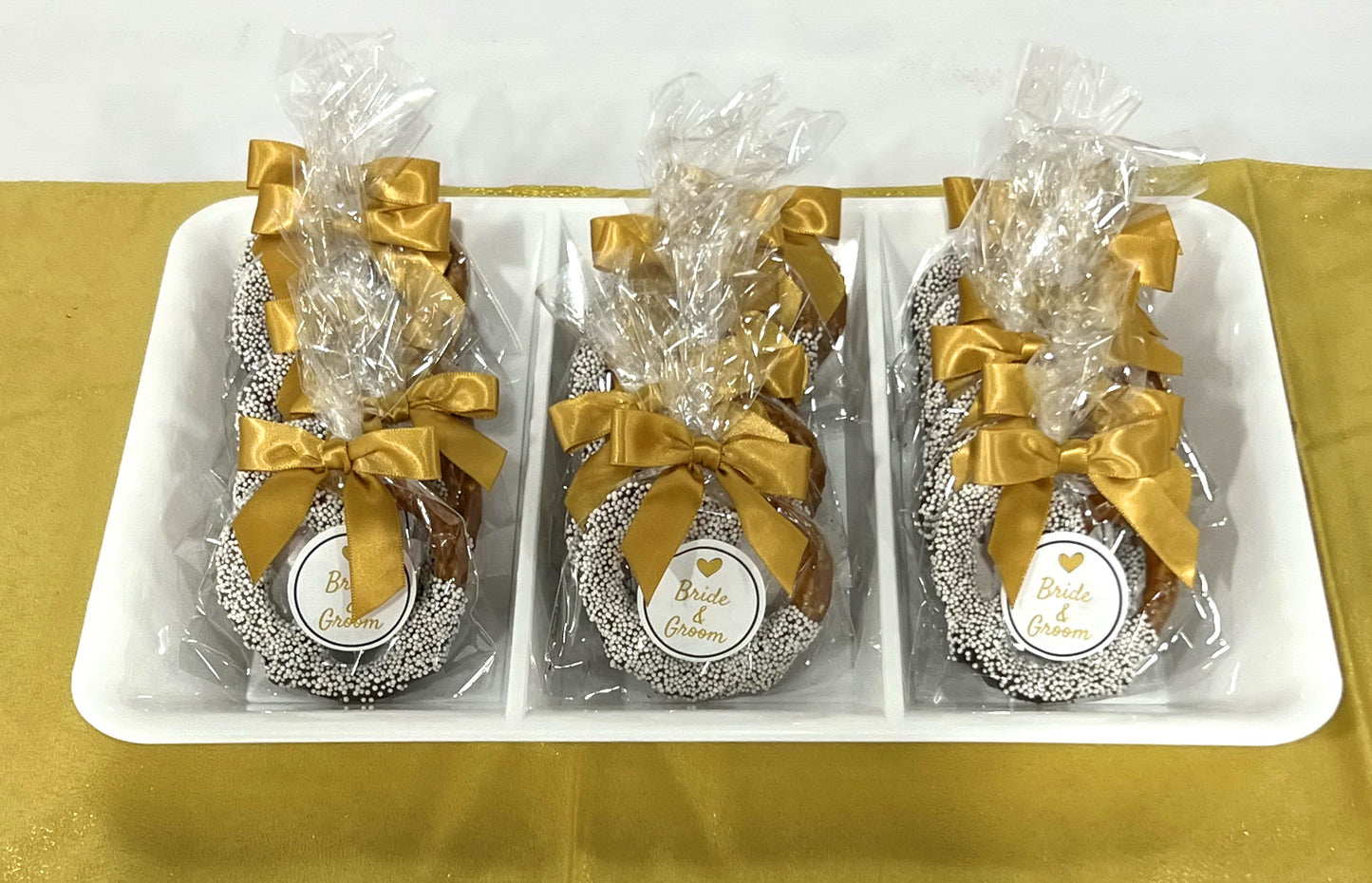 Custom Order - Wedding Chocolate 2-Pack Jumbo Pretzels - "Brides"