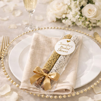 Wedding Chocolate Pretzel Rods - Bridal Shower