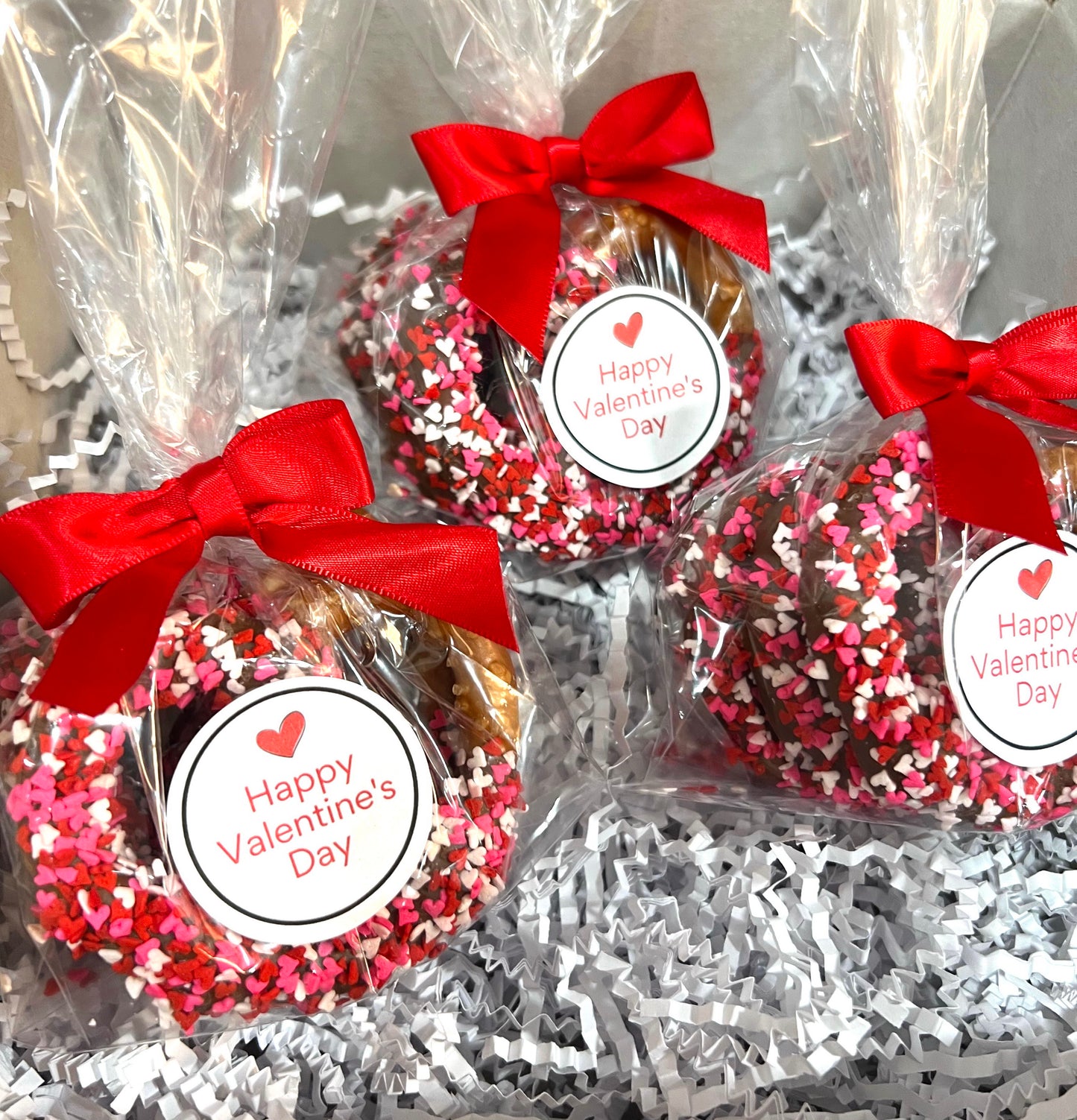 Valentine's Day Chocolate Covered Jumbo Pretzels