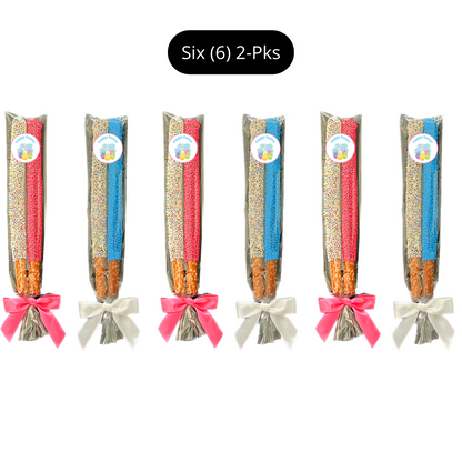 Easter Chocolate Pretzel Rods - Tricolor