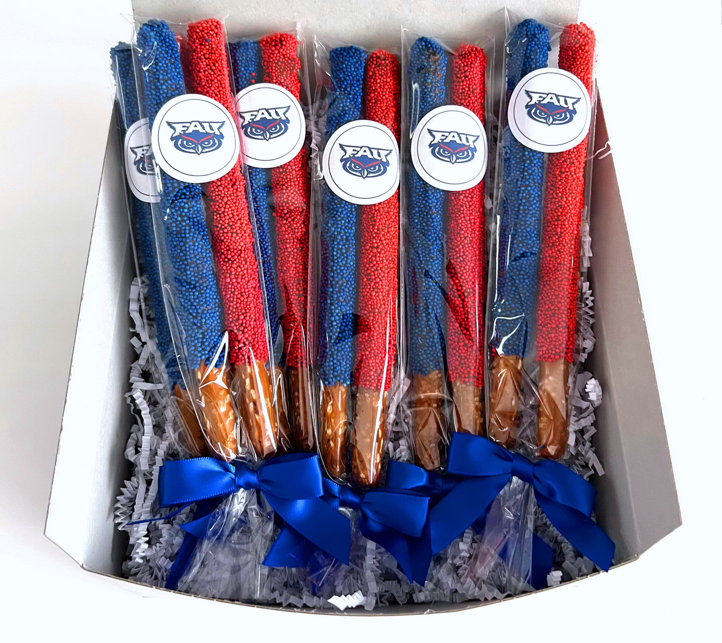 Florida Atlantic University Chocolate Covered Pretzel Rods