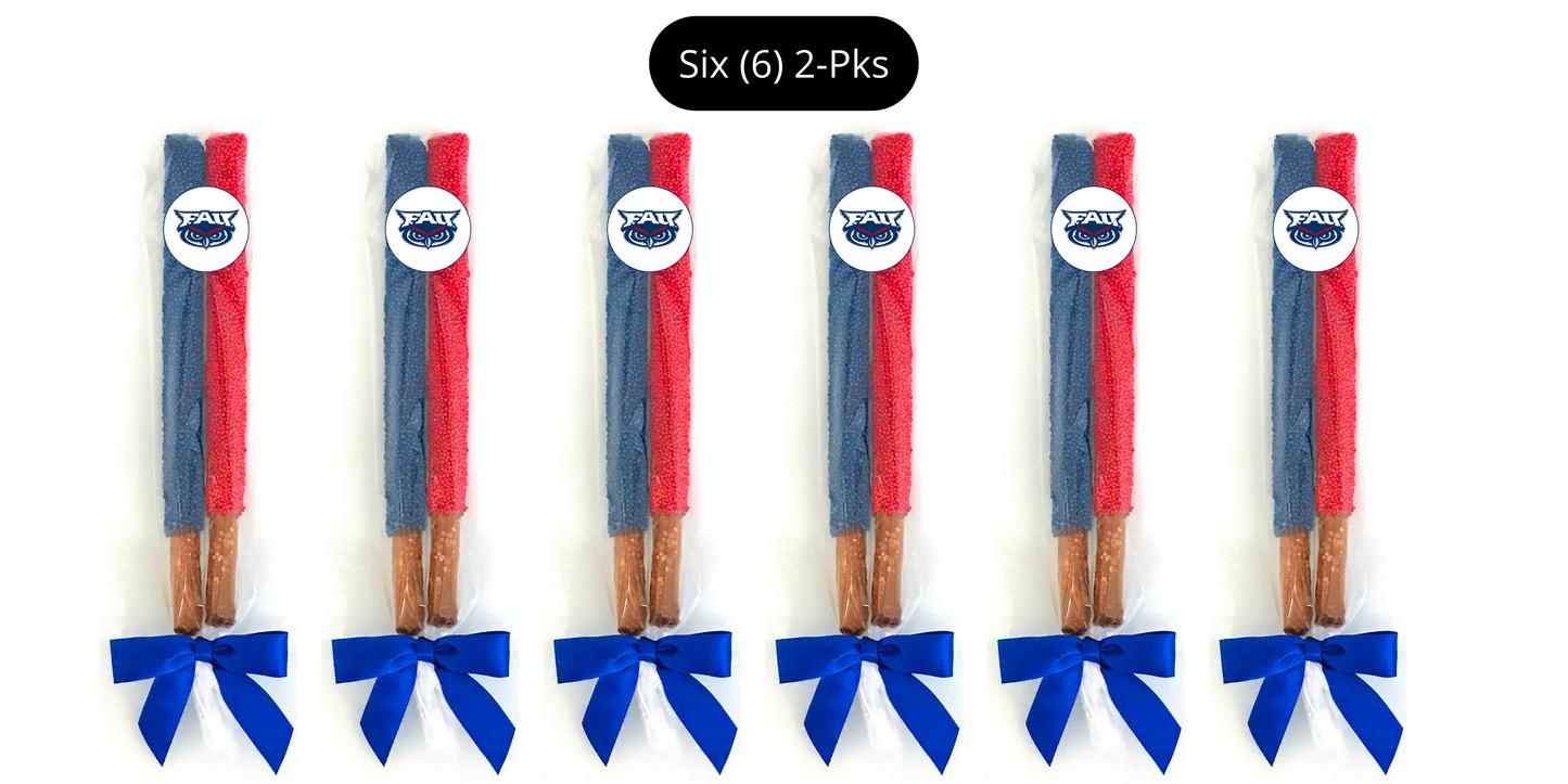 Florida Atlantic University Chocolate Covered Pretzel Rods