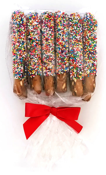 Mini Chocolate Covered Pretzel Rods
