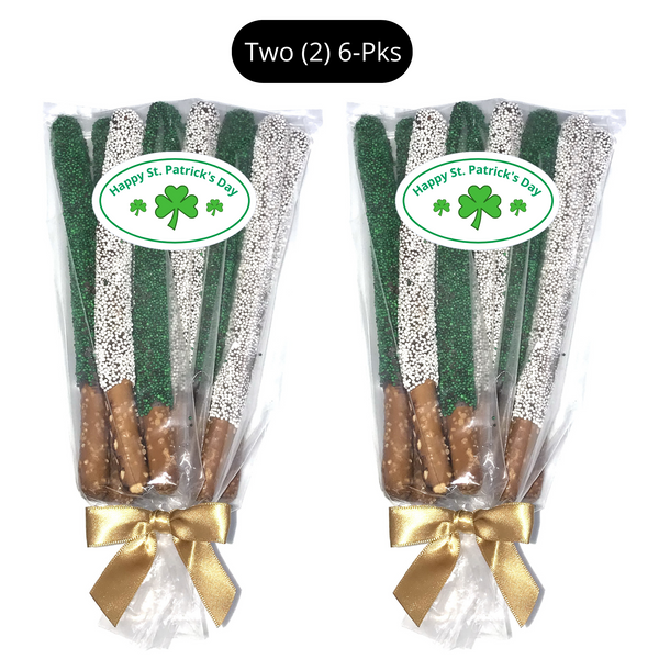 St. Patrick's Day Chocolate Pretzel Rods