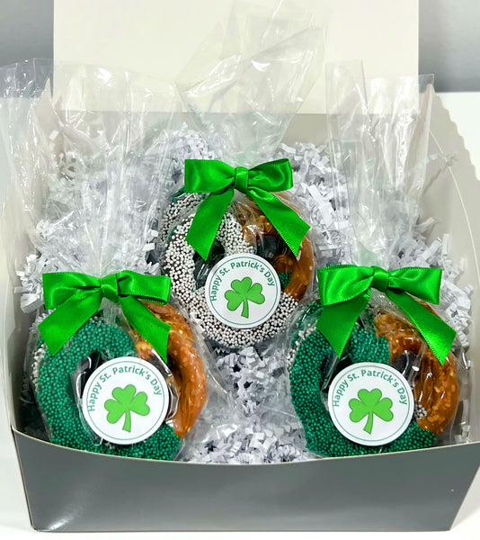 St. Patrick's Day Chocolate Covered Jumbo Pretzels