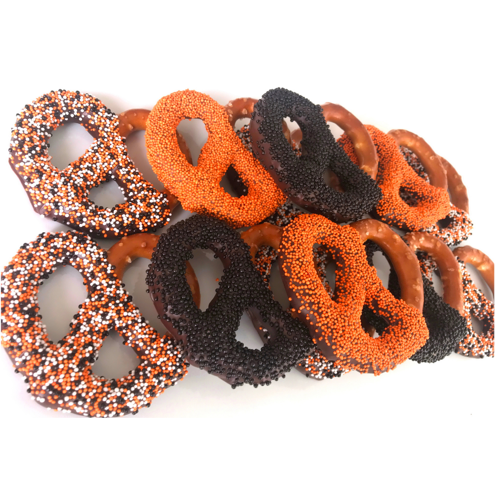 Thanksgiving Tri-Colored Chocolate Covered Jumbo Pretzels