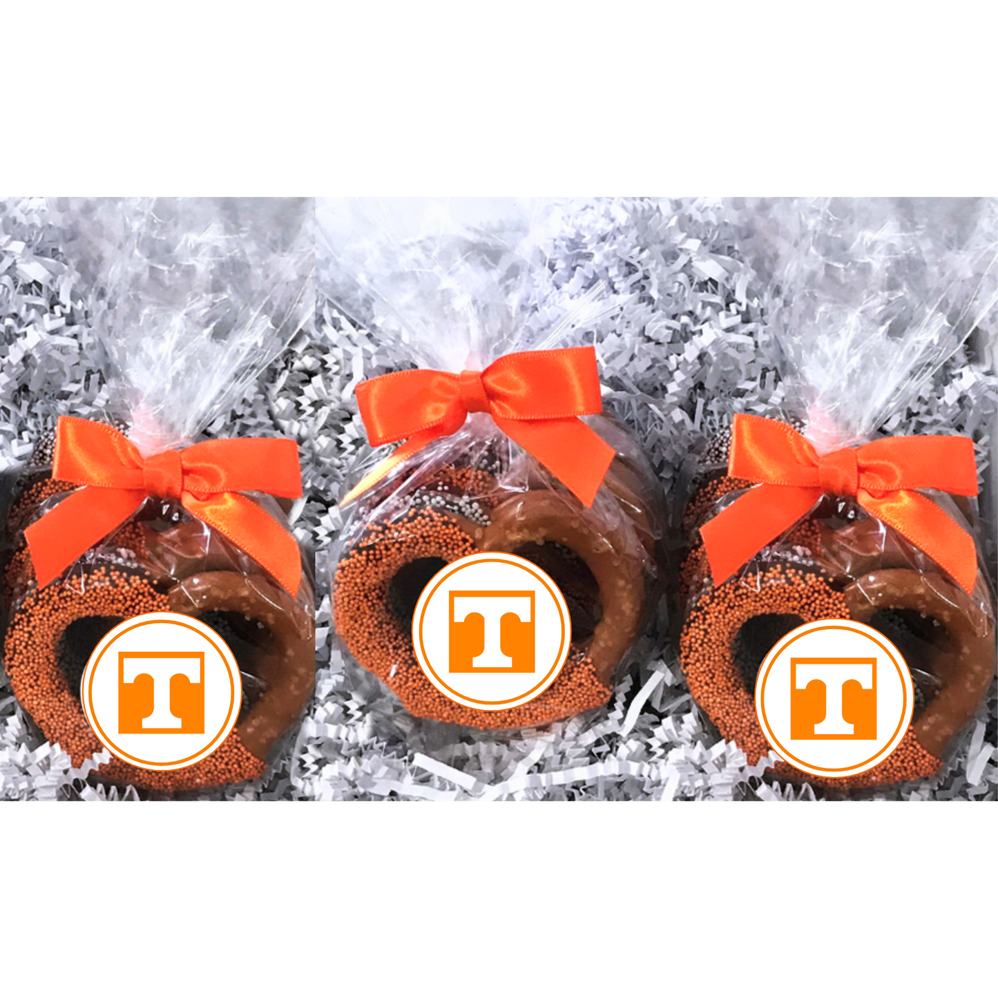 University of Tennessee Chocolate Covered Jumbo Pretzels