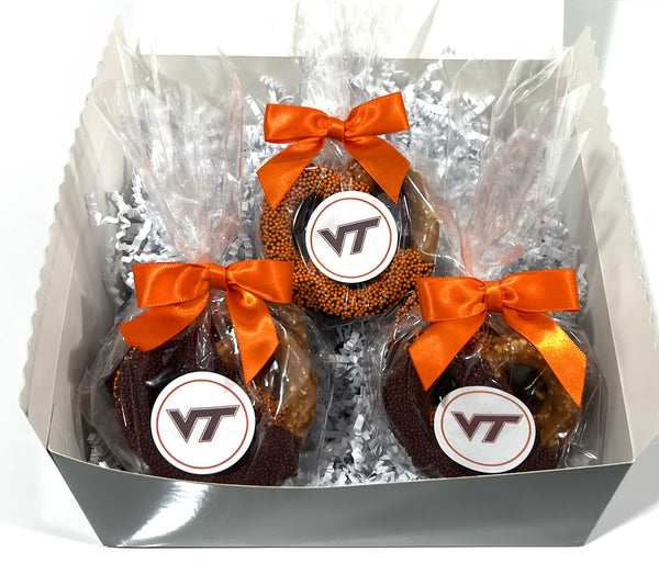 Virginia Tech Chocolate Covered Jumbo Pretzels