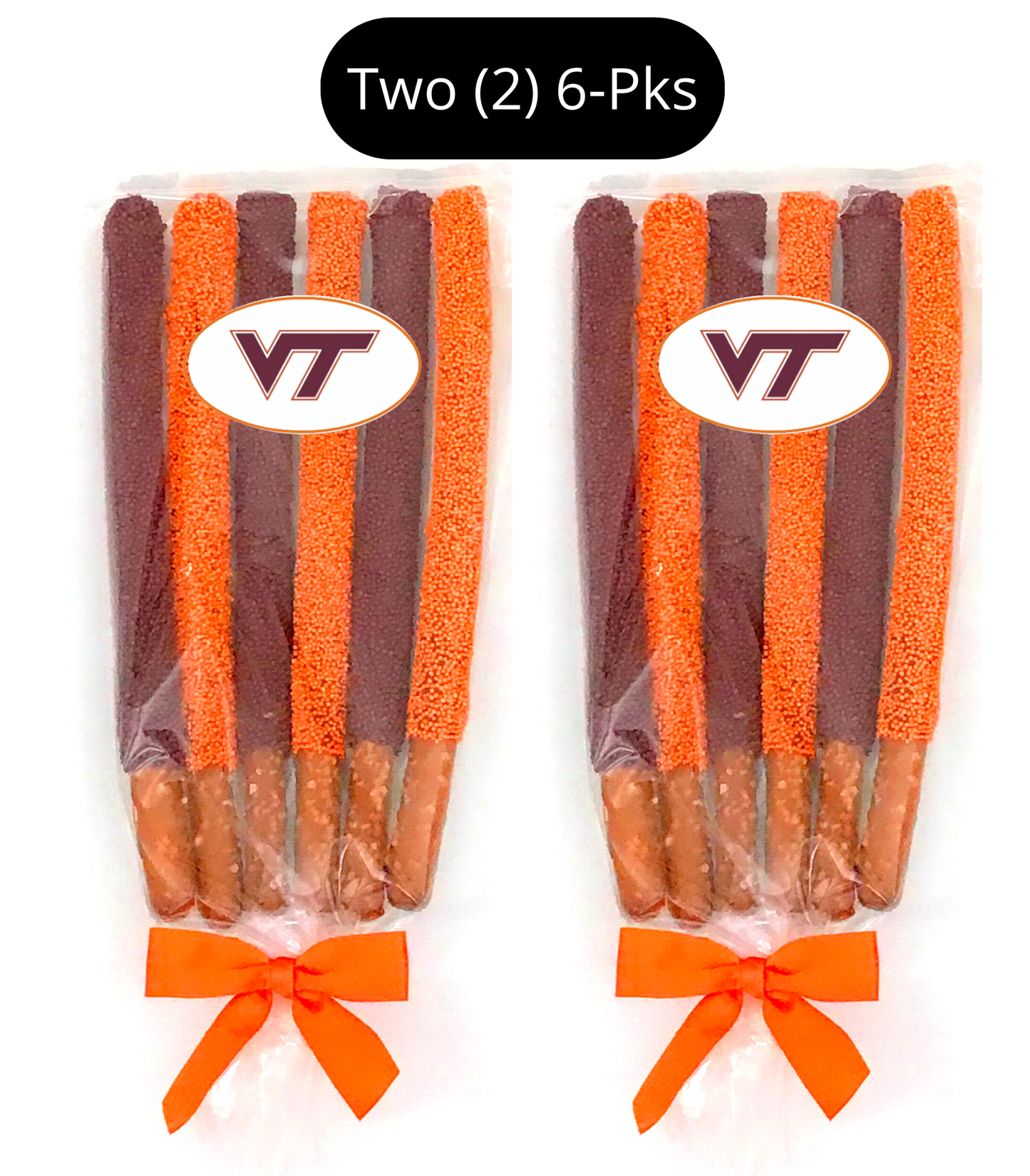 Virginia Tech Chocolate Covered Pretzel Rods