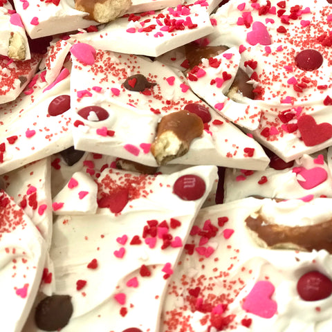 Valentine's Day White Chocolate Bark